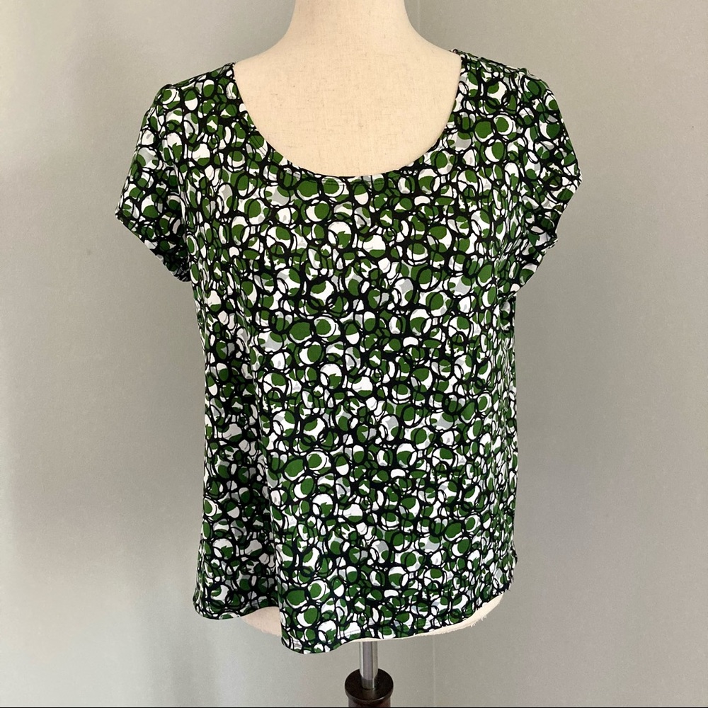 Notations Green Bubble Circles Pattern T-Shirt